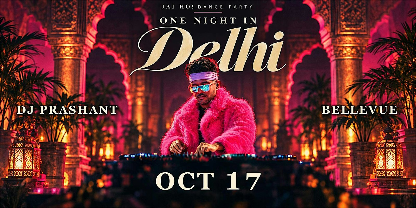 One Night in Delhi flyer. DJ Prashant at Mirra in Bellevue on October 17.